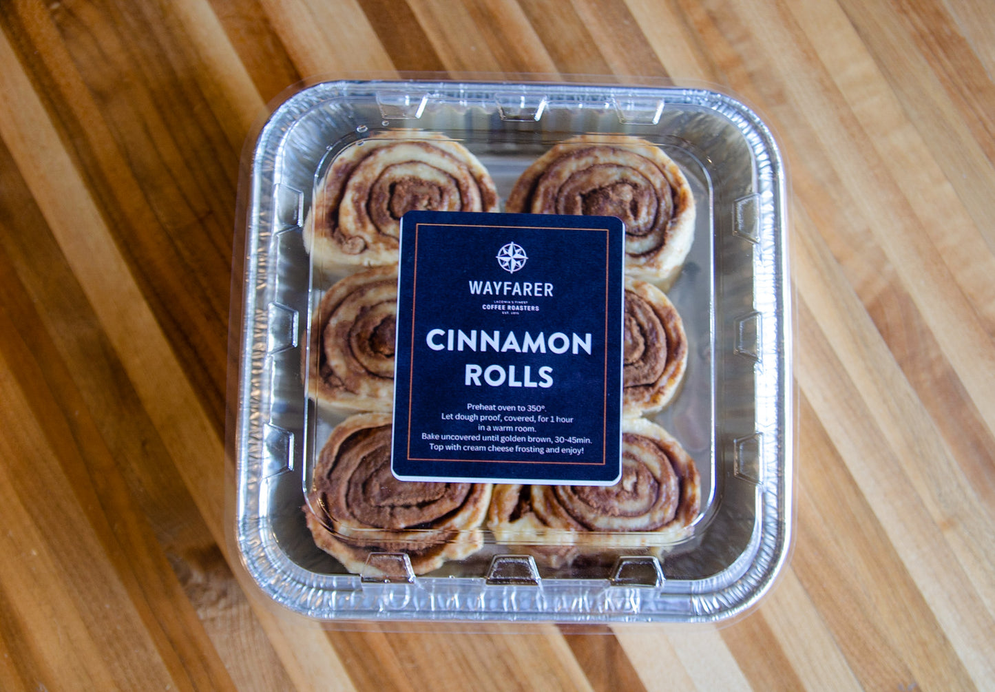 Ready to Bake Cinnamon Roll 6pk with side of cream cheese